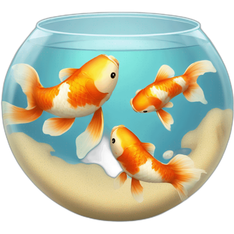 koi in a big fish bowl emoji