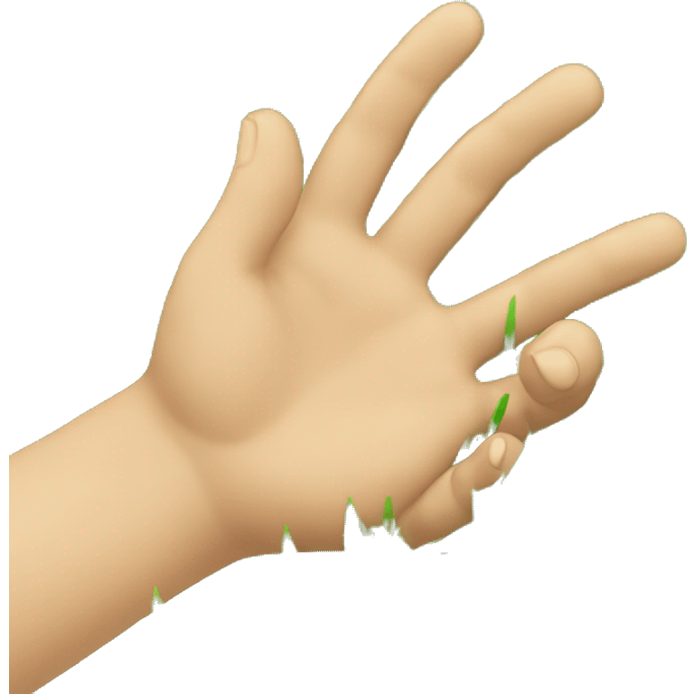 hand touching grass emoji