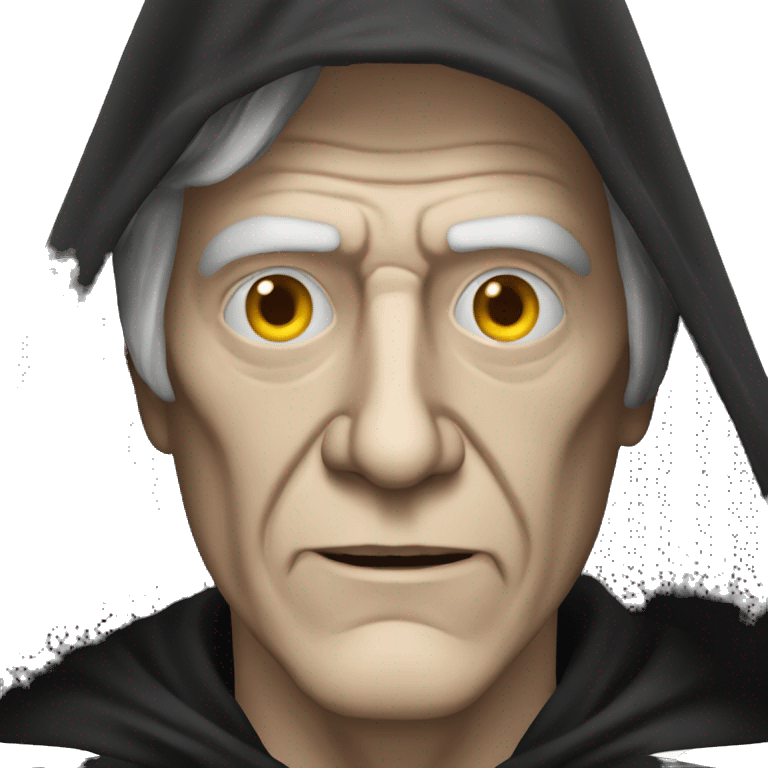 palpatine under a black hood emoji