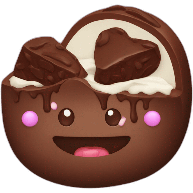 barra de chocolate con ojitos emoji