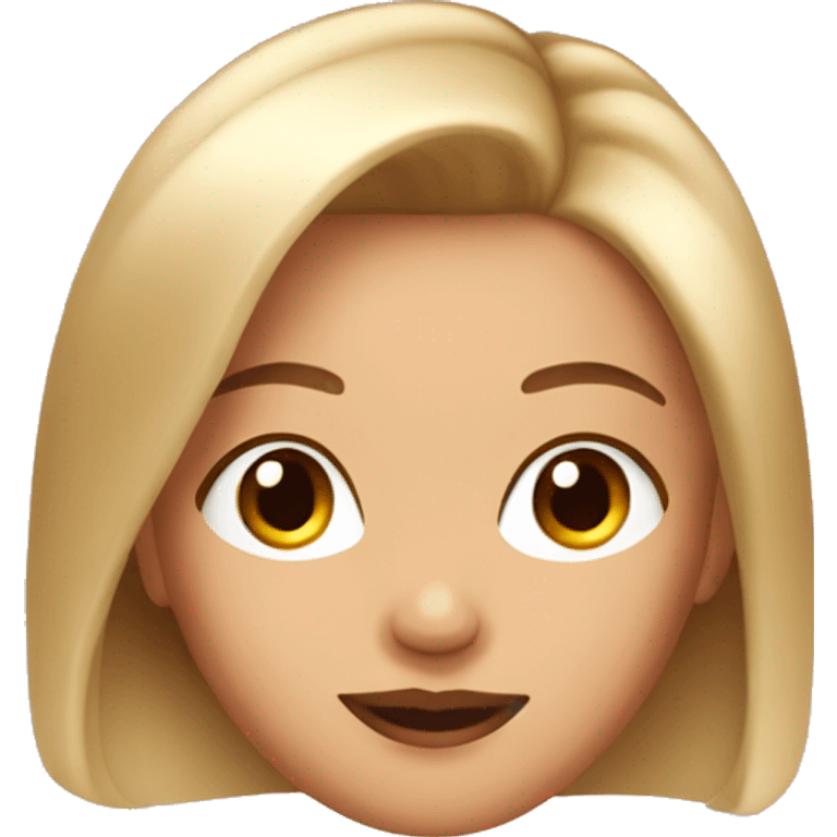 Cute woman with silk pressed hair emoji