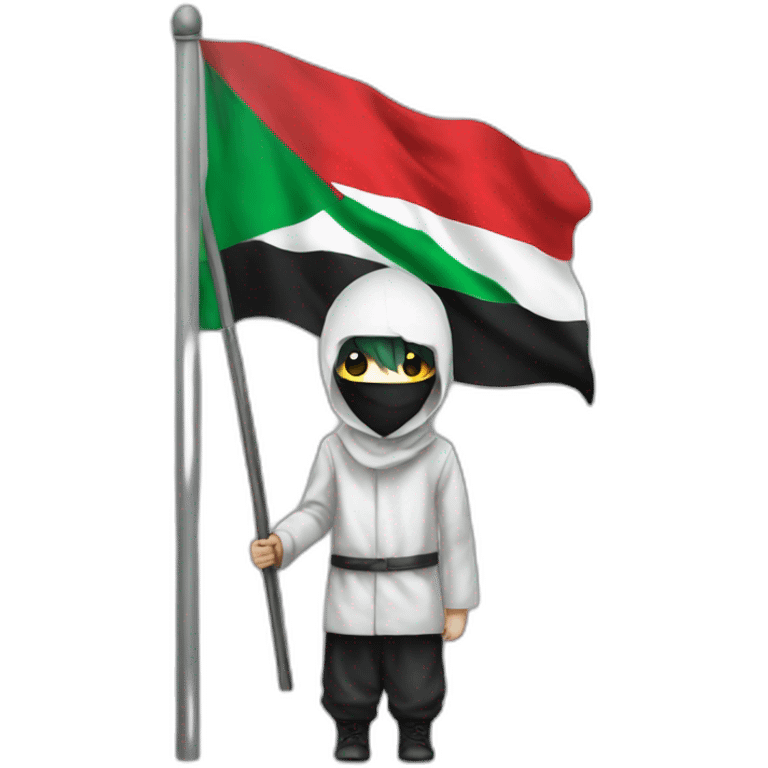 kaneki hold flag  Palestine emoji