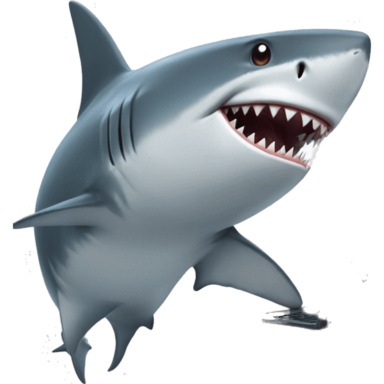 Shark playing video games emoji