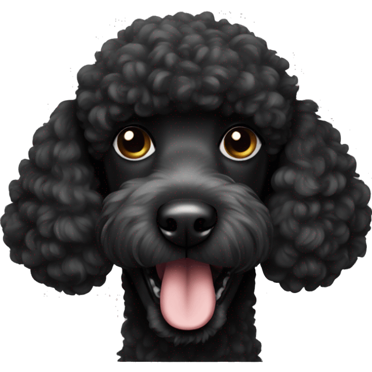 black poodle face emoji