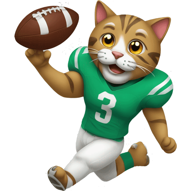 cat playing football emoji