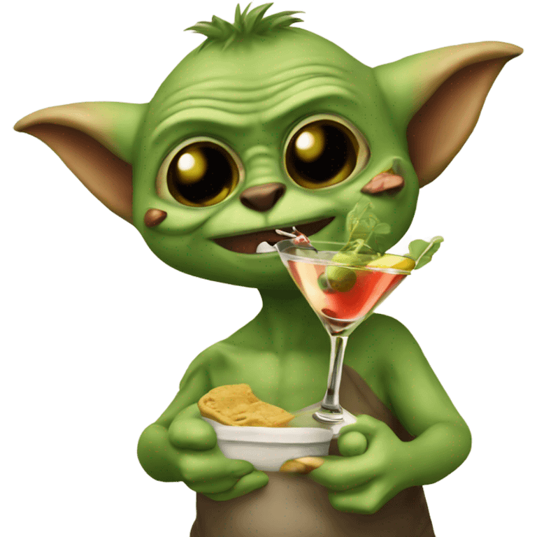 gremlin with martini emoji