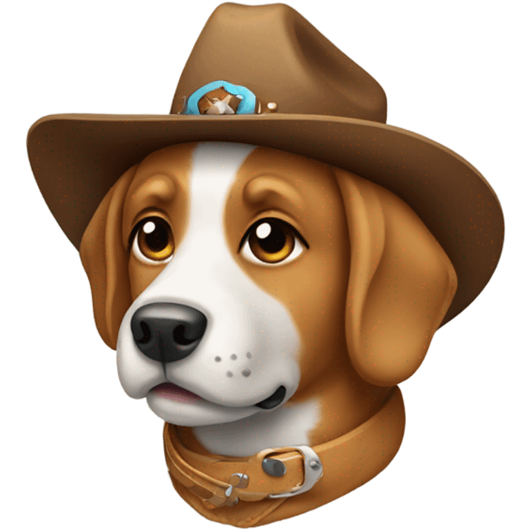 dog with cowboy hat emoji