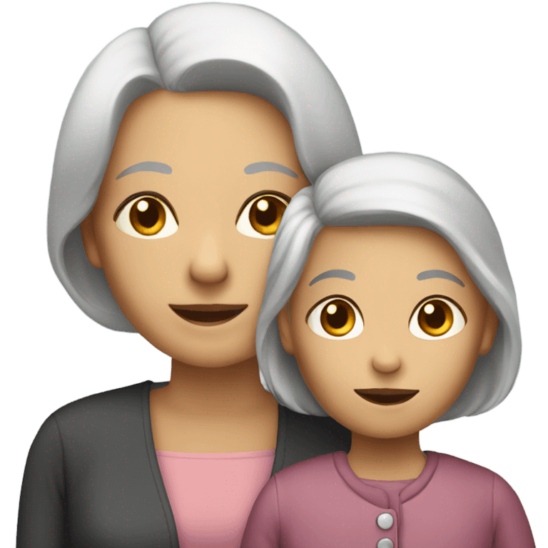 Grandmother with a girl emoji