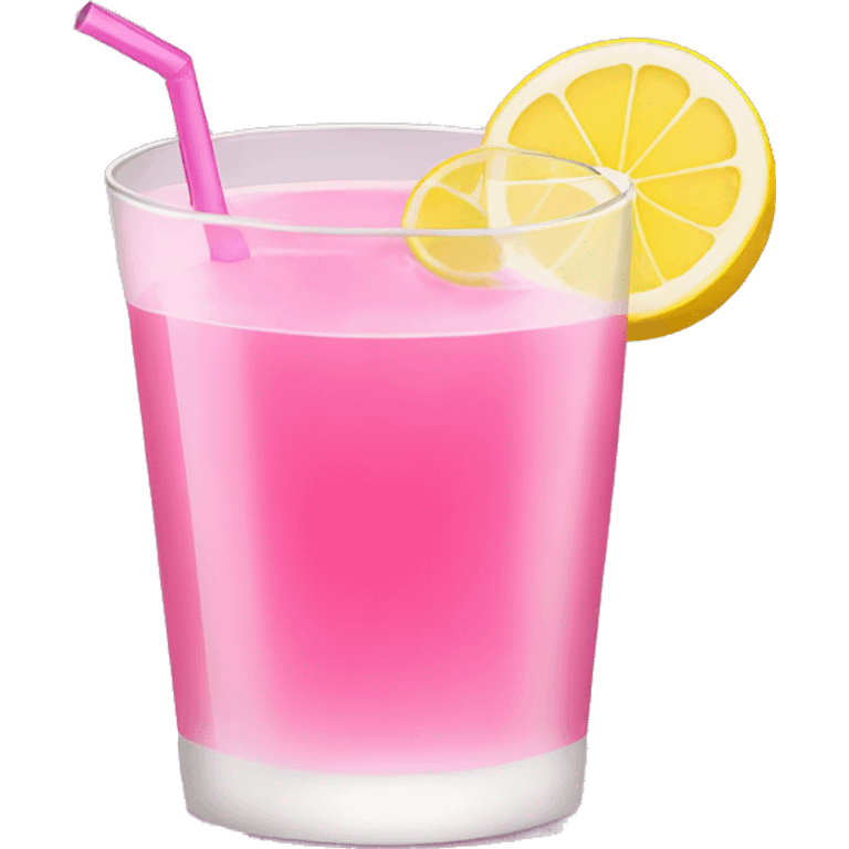 pink drink with lemon slice emoji