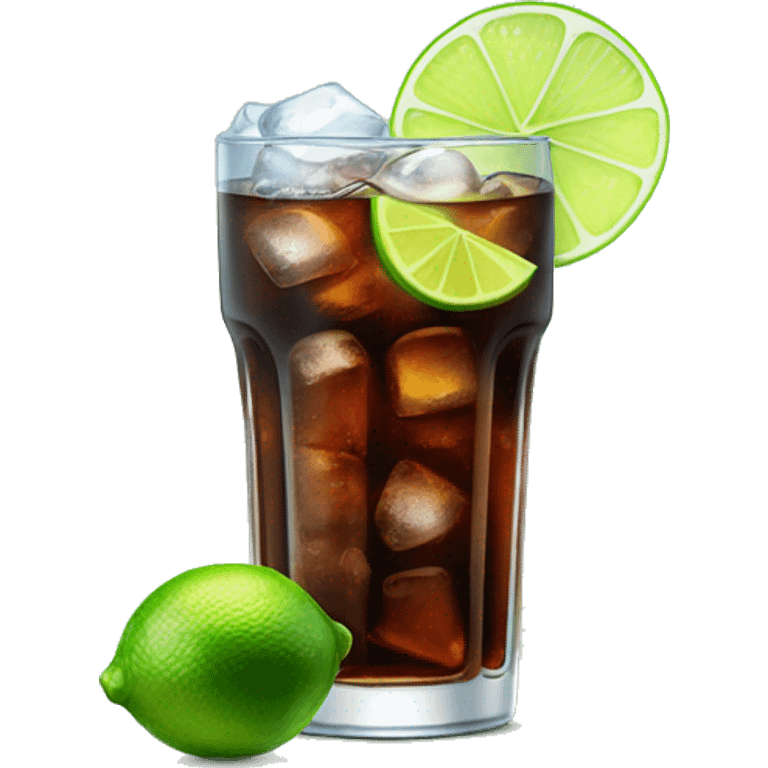 glass of coke with ice and lime emoji