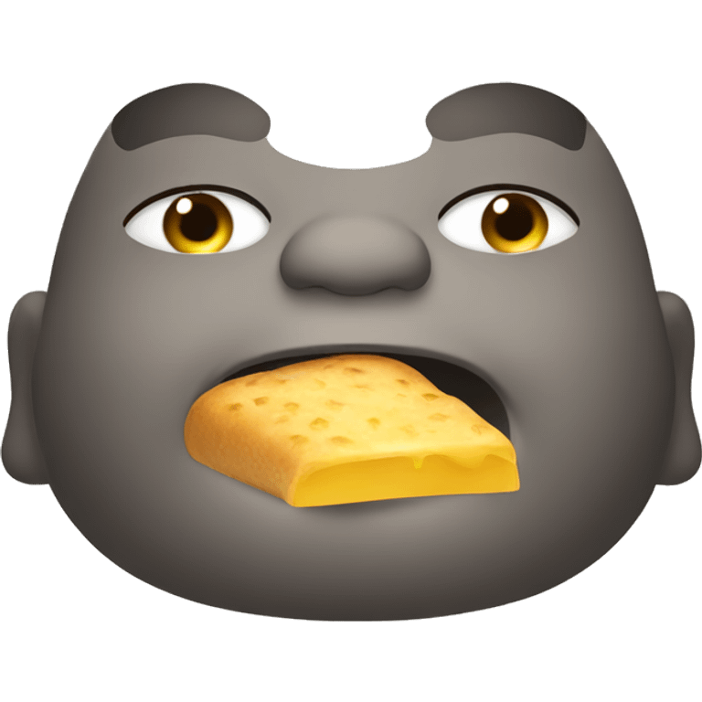 fat person eating emoji