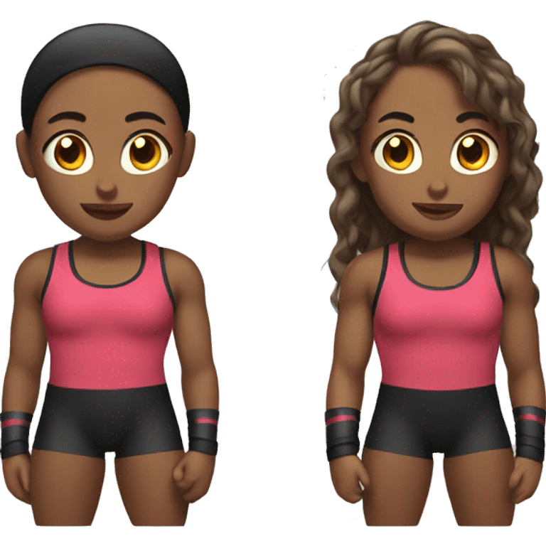 two wrestlig girls emoji