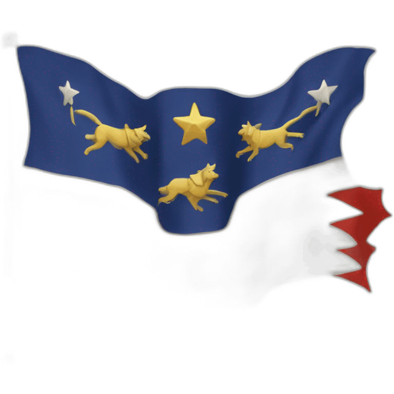 drapeau Tchétchénie loup emoji