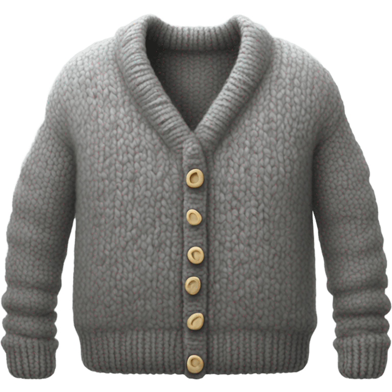 Cozy sweater gray wool emoji