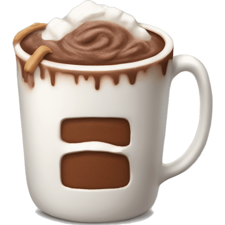 realistic luxurious hot cocoa emoji