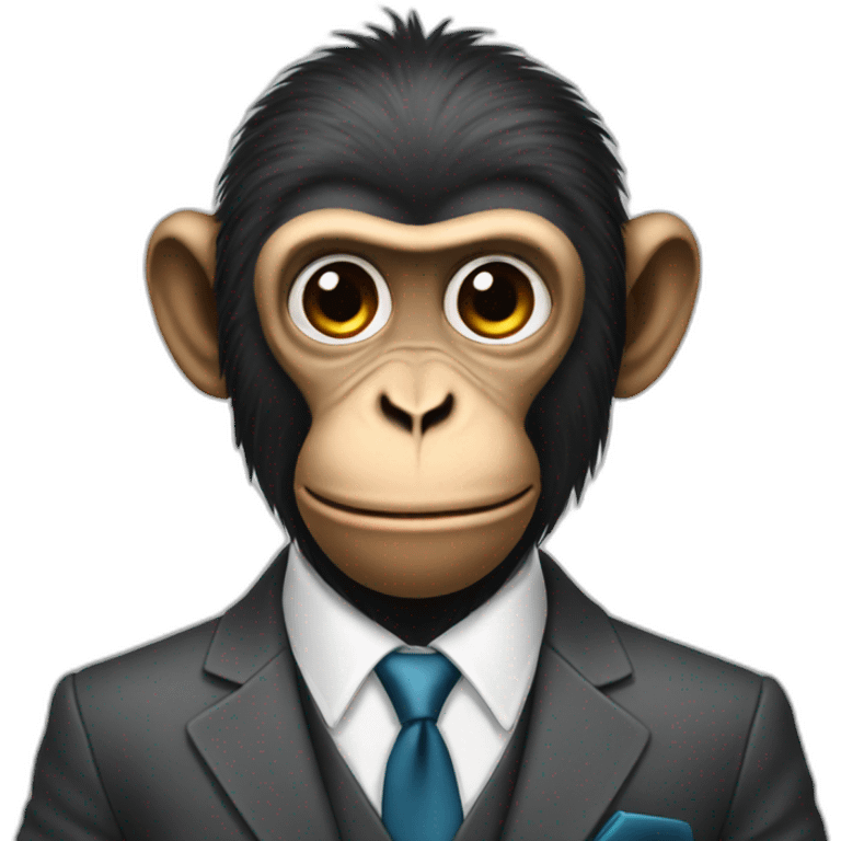 monkey dressed up in suit and tie emoji