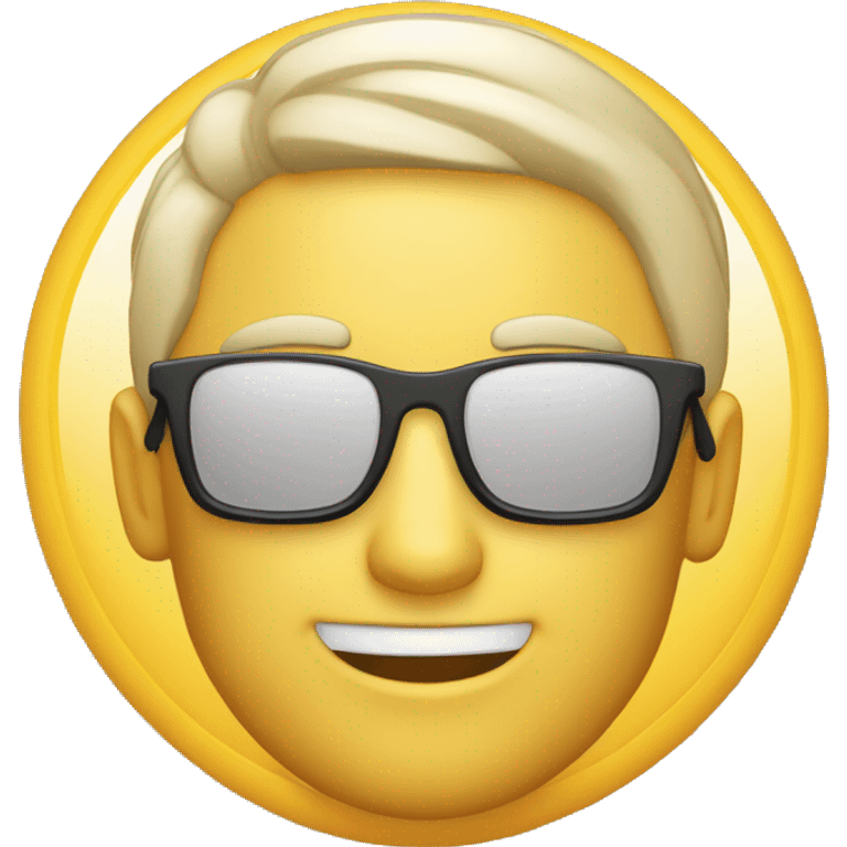 Homme dans une voiture avec des lunettes de soleil  emoji