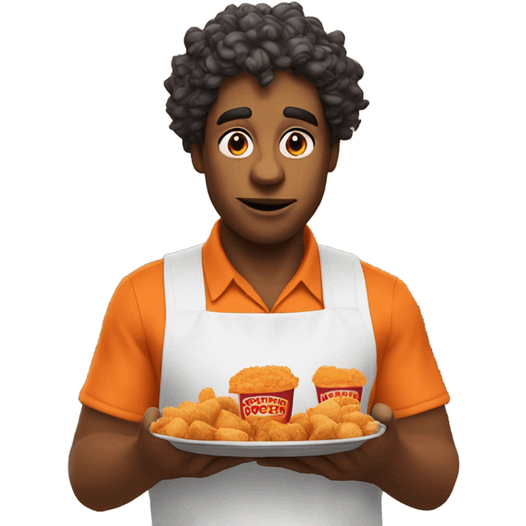 Popeyes worker stressed  emoji