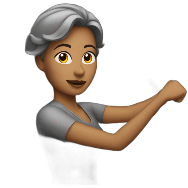 Woman is driving grey car emoji