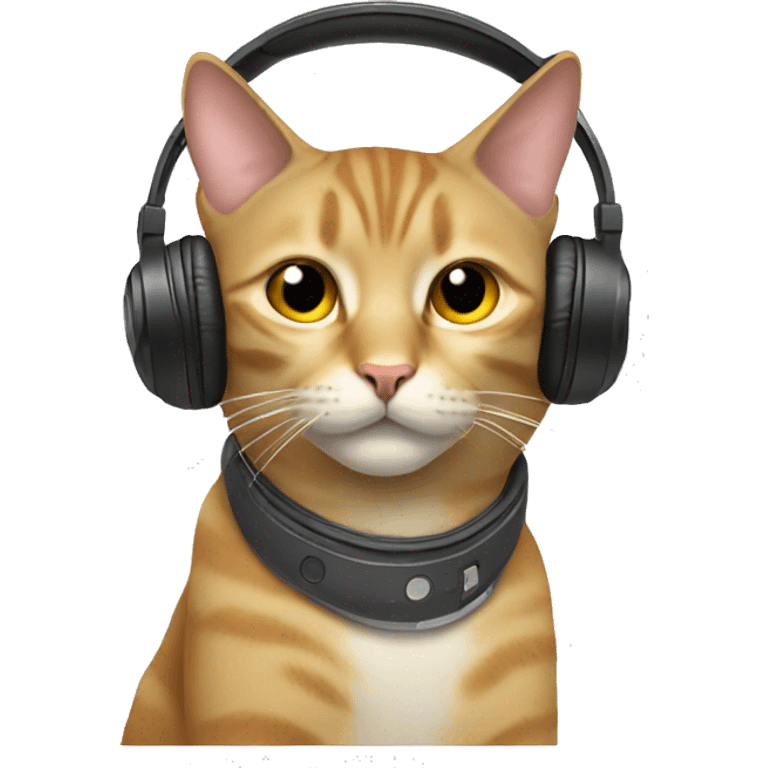 Cat with headphones emoji