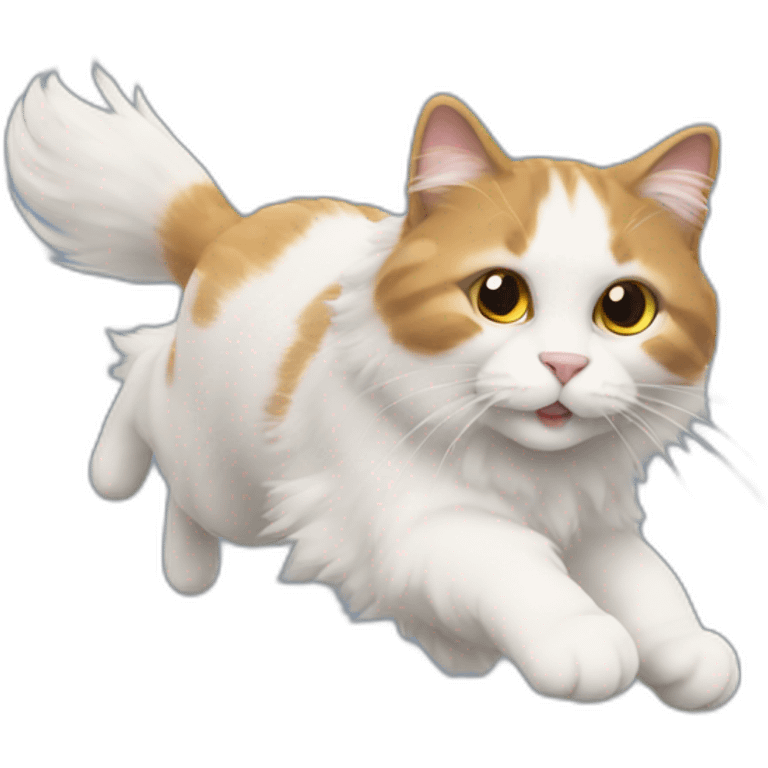 flying fluffy cat emoji