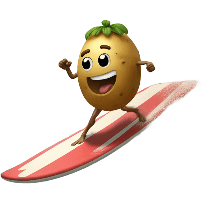 Potato sufing  emoji