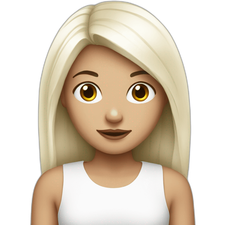 White Vegan girl emoji