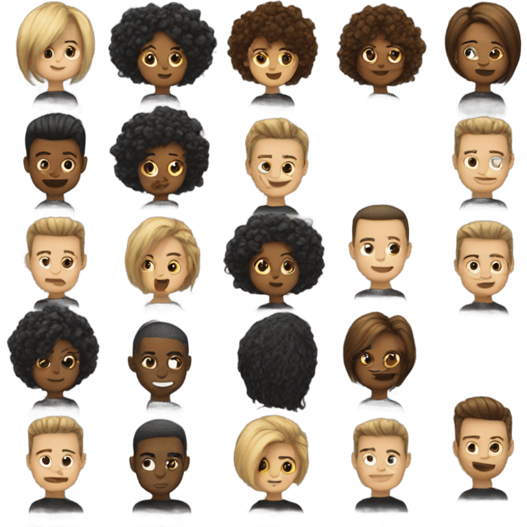 different haircuts emoji