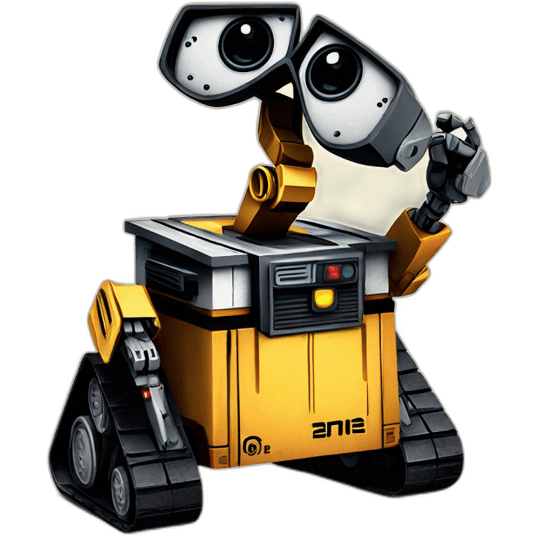 Wall-E but in the style of Transformers emoji