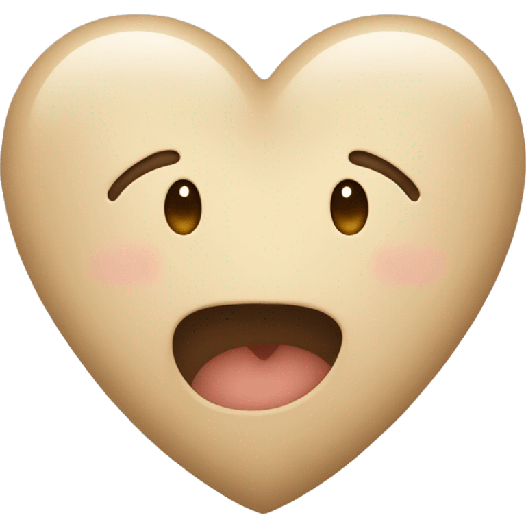 Beige heart emoji