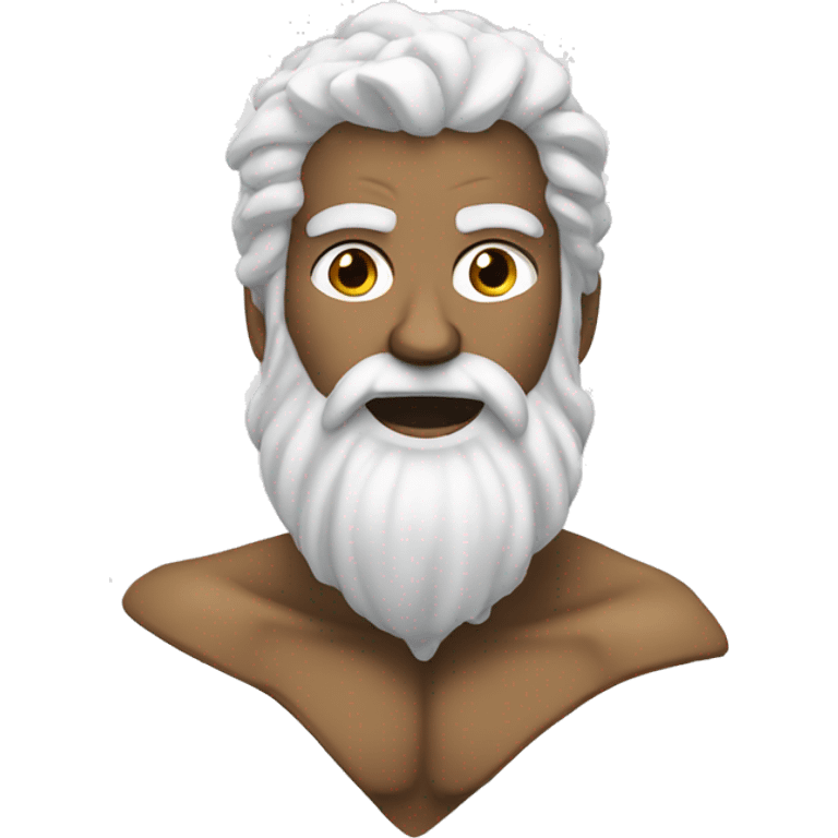 Thunder-throwing zeus with white hair and beard emoji