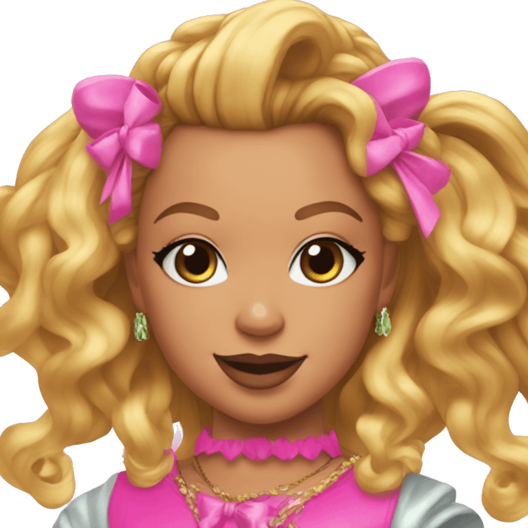 Beyonce but dressed like jojo siwa emoji