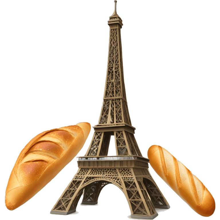 Eiffel Tower and baguette  emoji