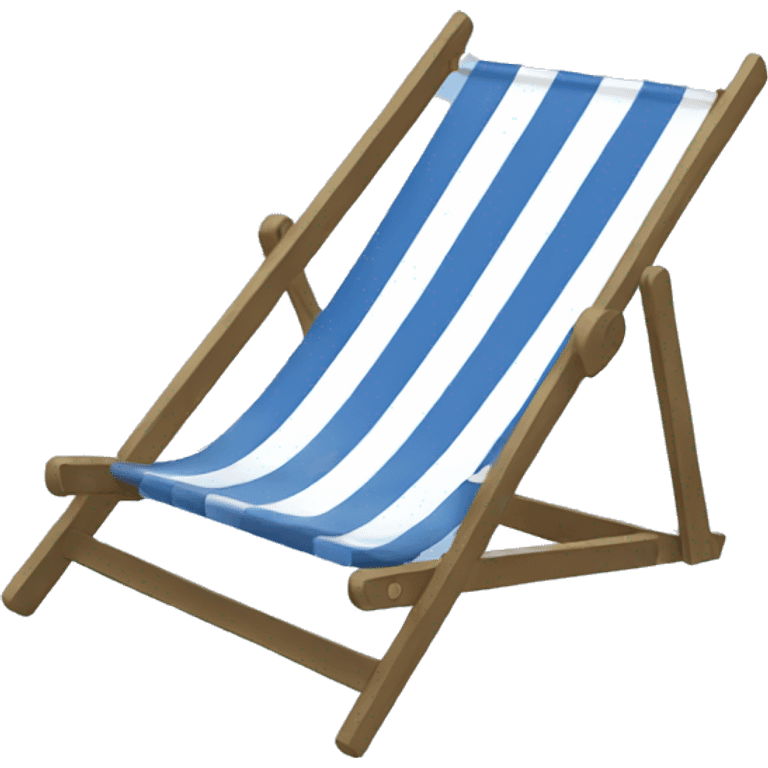 deck chair blue and white stripe emoji