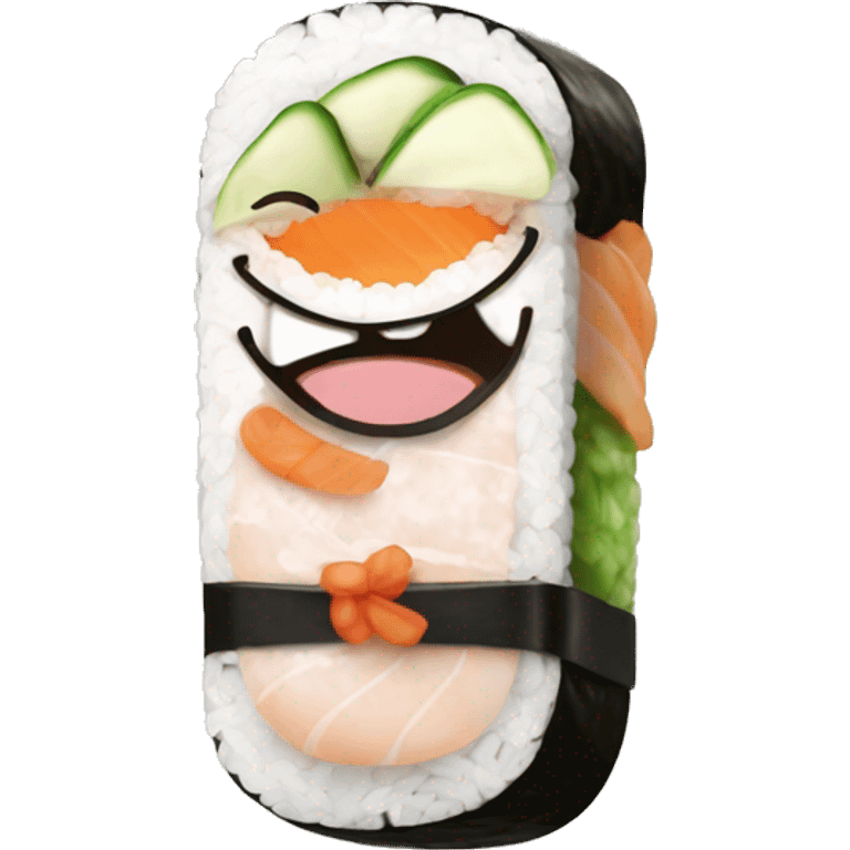 Smiling sushi emoji