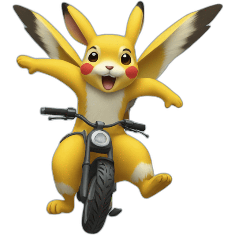 Pika jumping moto emoji