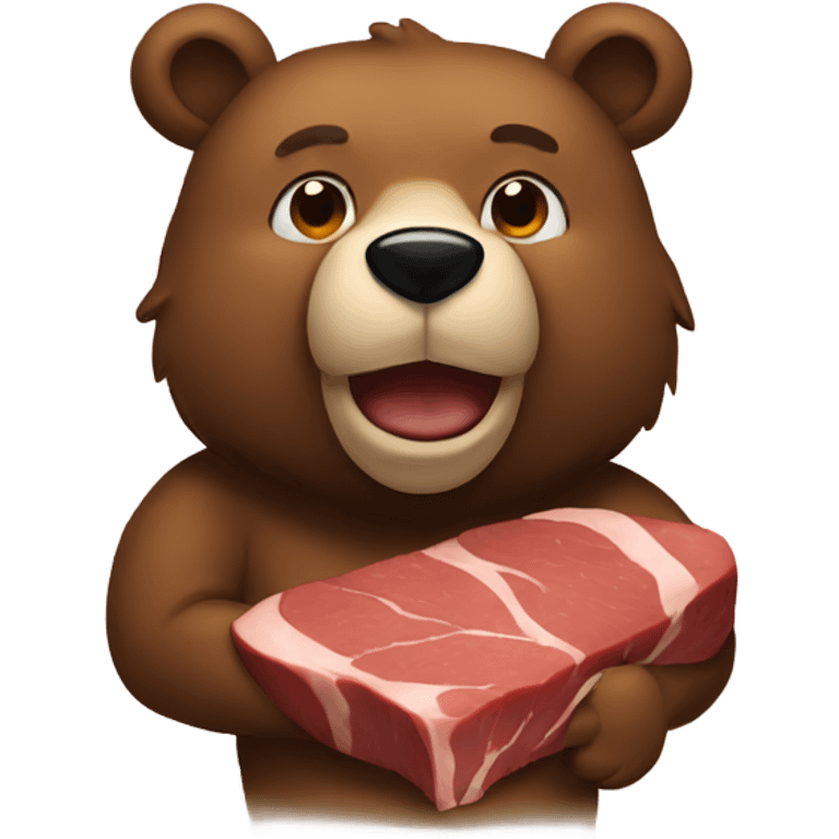 Bear with Beef  emoji