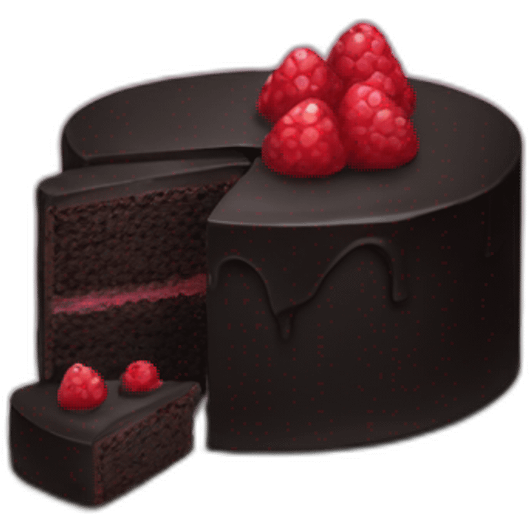 black cake emoji