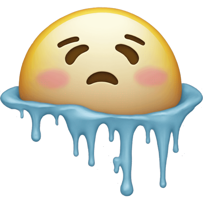 Melting tired emoji