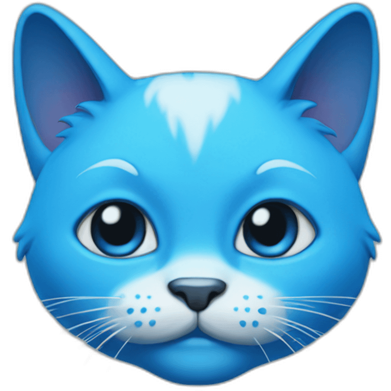 Blue smurf cat emoji