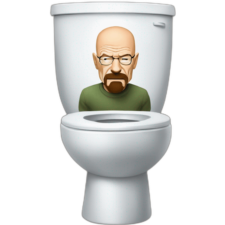 walter white whit his head inside a toilet emoji