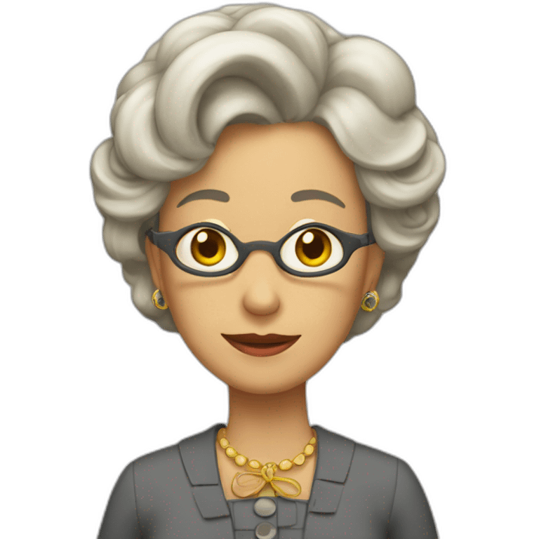 señora mayor camina mal emoji