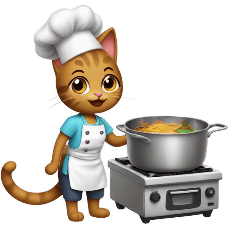 cooking kitty emoji