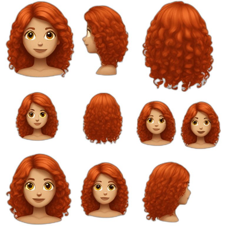 A red haire girl emoji