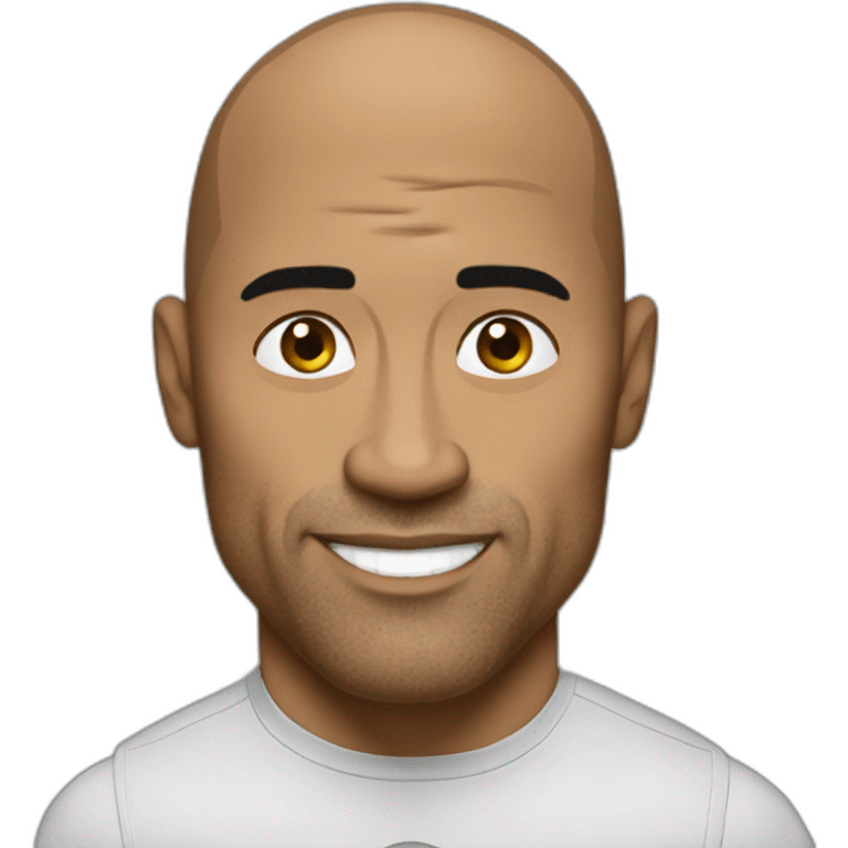 the rock working on apple macbook laptop emoji