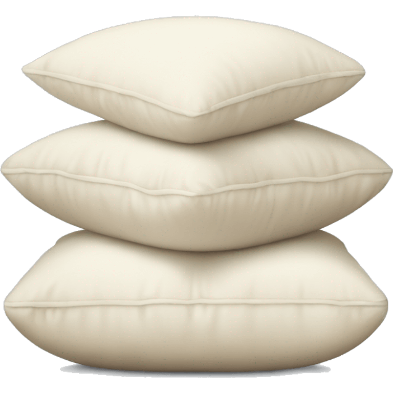 Stack of Cream colored small pillows emoji