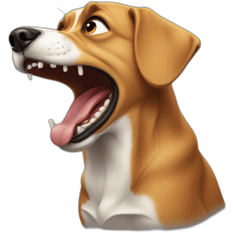 dog yelling emoji