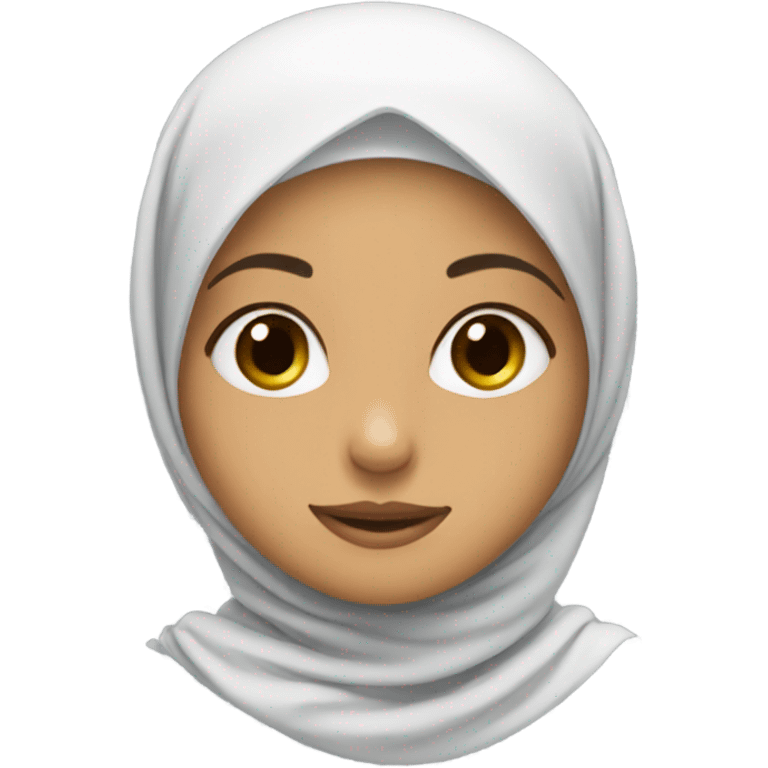 Girl with hijab doing fit check emoji