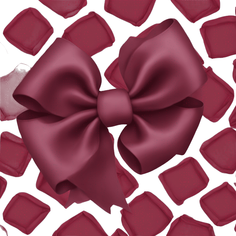 Burgundy bow emoji