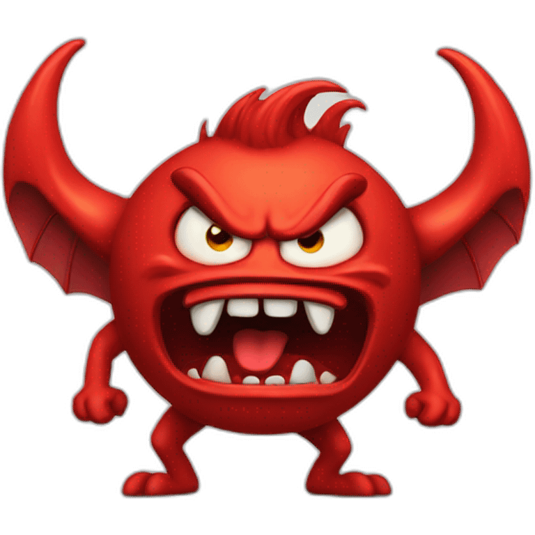 Red monster angry devil emoji